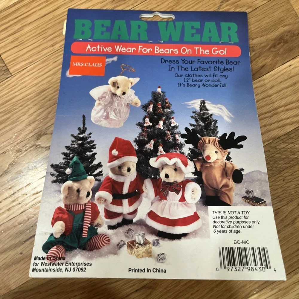 Bear Wear MRS CLAUS OUTFIT New Dress Cap CLOTHES Christmas‎ 12